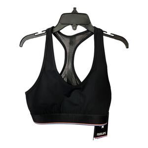 Fourlaps Women's Size Small Circuit Racerback Mesh Sports Bra Black Workout NWT